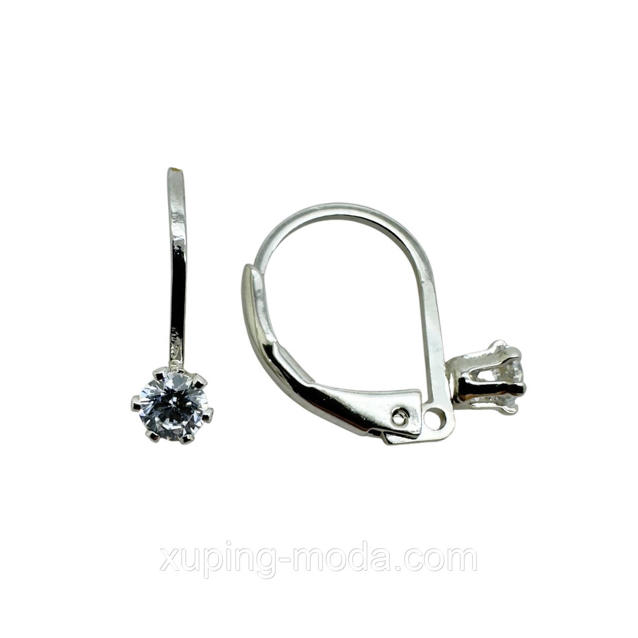 Сережки гуртом xuping. 15 мм. Родій, фото 1