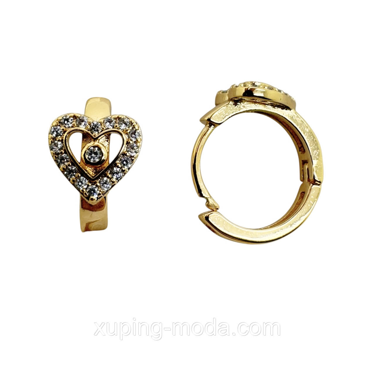 Сережки гуртом xuping. 11 мм. 18 к, фото 1