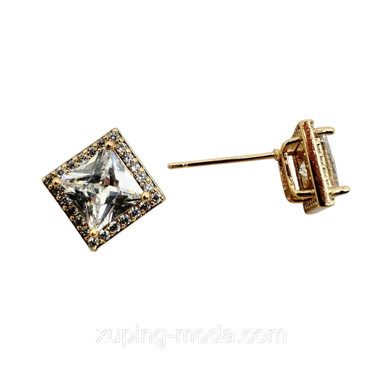 Сережки гуртом xuping. 12 мм. 18 к, фото 1