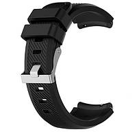 Силиконовый ремешок для наручных часов. Ширина 20, 22 мм: Черный.
