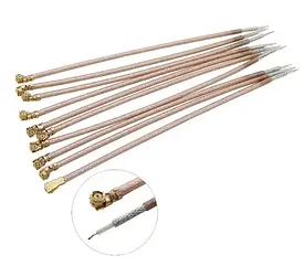 Кабель антенний з роз'ємом IPEX1 u.fl/ipx, RG178, довжина 15см, луджений кінчик