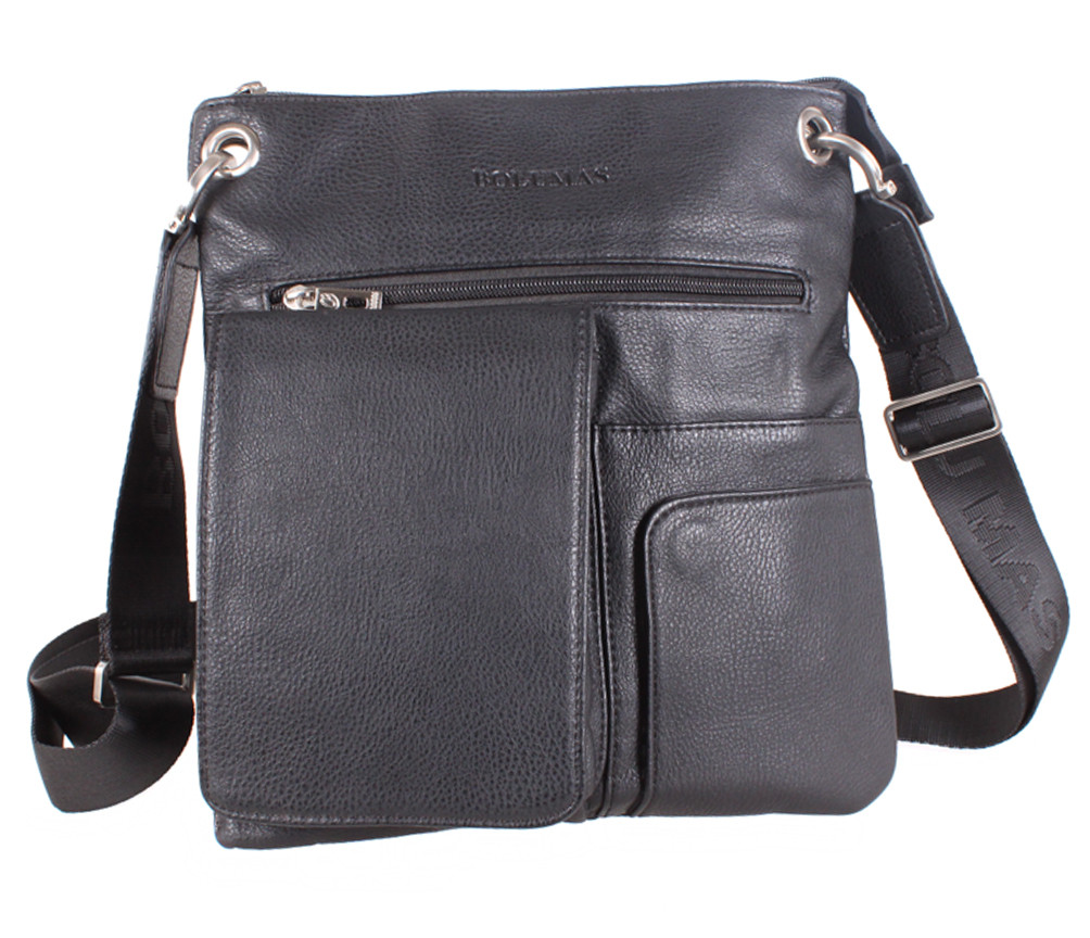 Чоловіча сумка зі штучної шкіри 600-126 Чорна, фото 1