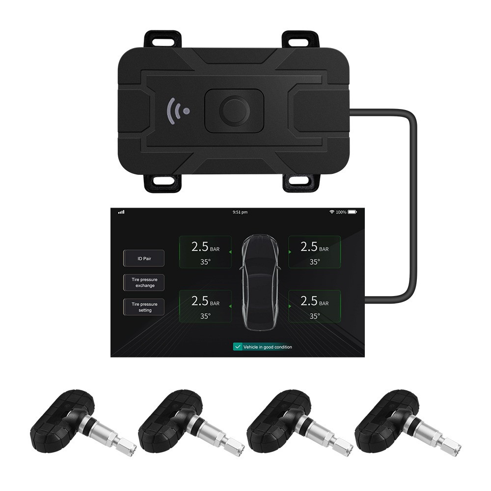 Система контролю тиску в шинах TPMS для магнітол на Android, Careud H300-NF+, внутрішні датчики, фото 1