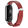 Шкіряний ремінець Mijobs для фітнес-браслета Xiaomi Smart Band 10 - Red&Silver, фото 3