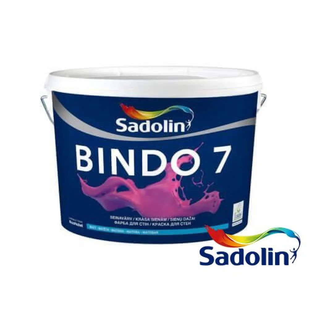 Фарба матова для стін та стель Sadolin Bindo 7,  білий, фото 1