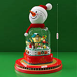 Конструктор Різдвяний сніговик, з музикою та підсвіткою (Sembo Block 601162 Christmas 601162 Snowman Music Box), фото 3