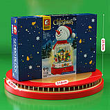 Конструктор Різдвяний сніговик, з музикою та підсвіткою (Sembo Block 601162 Christmas 601162 Snowman Music Box), фото 4