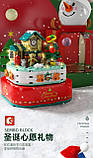 Конструктор Різдвяний сніговик, з музикою та підсвіткою (Sembo Block 601162 Christmas 601162 Snowman Music Box), фото 5