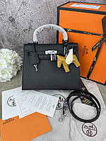 Hermes Kelly 25 Black Silver