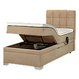 Ліжко Lucky motion 90*200см (спальна система) з матрацем, топером та механізмом трансформаціі, фото 6