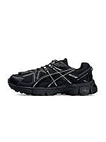 Чоловічі шкіряні текстиль кросівки ASICS Gel-Kahana 8 Gore-Tex Black Grey, кеди Асикс чорні 41