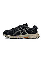 Чоловічі шкіряні текстиль кросівки ASICS Gel-Kahana 8 Gore-Tex Black Beige, кеди Асикс чорні 41