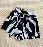 Дитячі літні шорти для дівчинки Чорно-Білі, фото 3