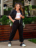 Стильний жіночий спортивний костюм з коротким рукавом (р.42-50). Арт-1214/29, фото 4