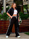 Стильний жіночий спортивний костюм-двійка з коротким рукавом (р.42-50). Арт-1215/29, фото 7