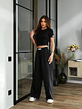 Стильний жіночий літній костюм-двійка: топ + штани (р.42-48). Арт-1216/29, фото 5