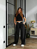 Стильний жіночий літній костюм-двійка: топ + штани (р.42-48). Арт-1216/29, фото 4