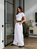 Стильний жіночий літній костюм-двійка: топ + штани (р.42-48). Арт-1216/29, фото 3