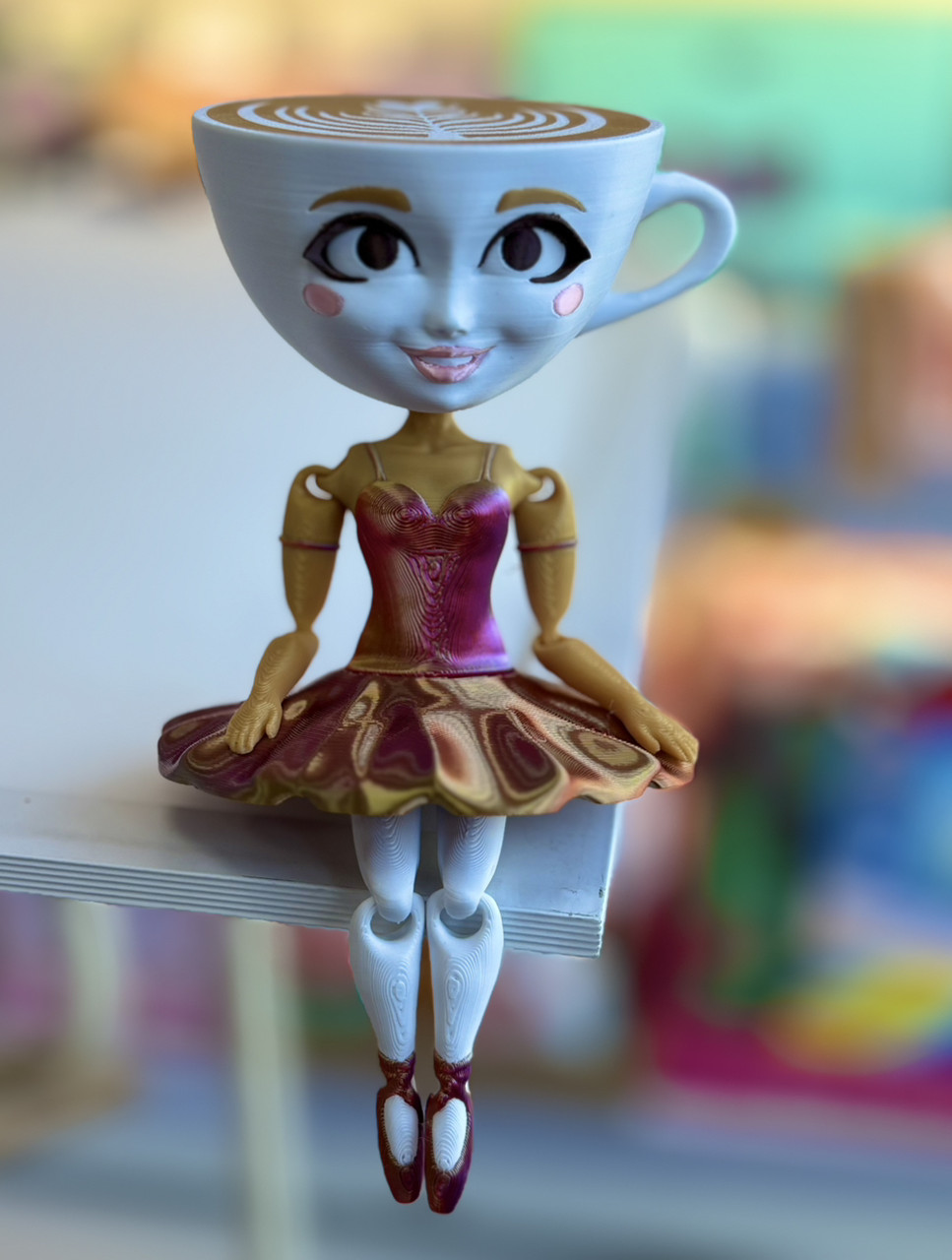 Балерина капучино (велика 19 см) Ballerina Cappuccina іграшка фігурка з Italian Brainrot італіан брейнрот, фото 1
