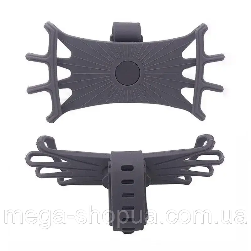 Тримач велокріплення на кермо для телефону смартфона велосипедний 360° на велосипед, самокат Сірий