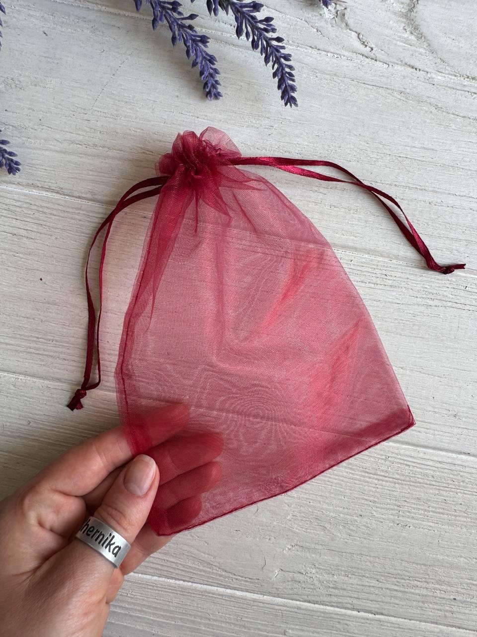 Мішечки з органзи 13*18 см, бордо 100 шт, фото 1