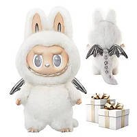 Эксклюзивная коллекционная мягкая секретная игрушка Лабубу брелок на сумку редкая Лабуба Дракон Белый Ангел