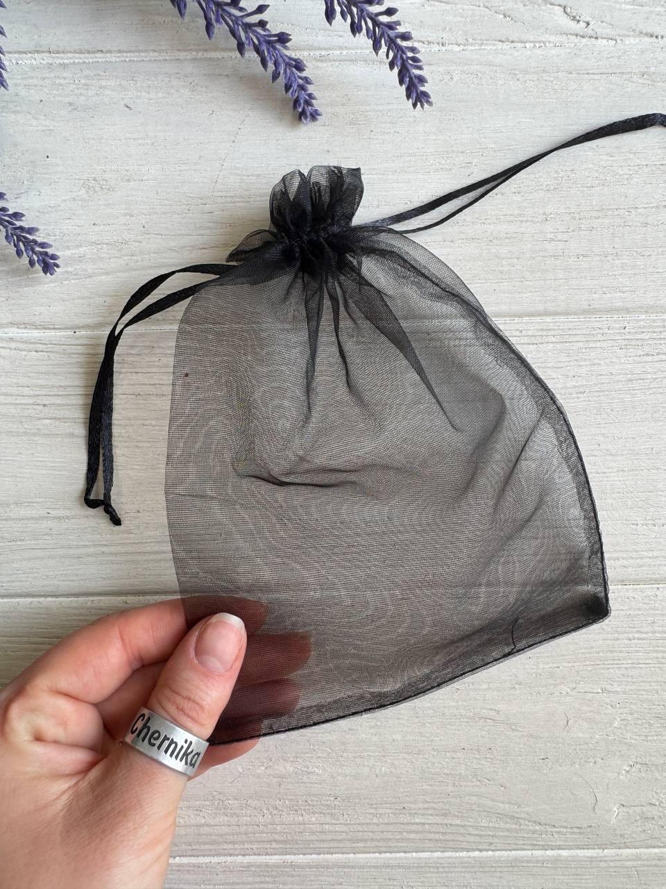 Мішечки з органзи 13*18 см, чорні 100 шт
