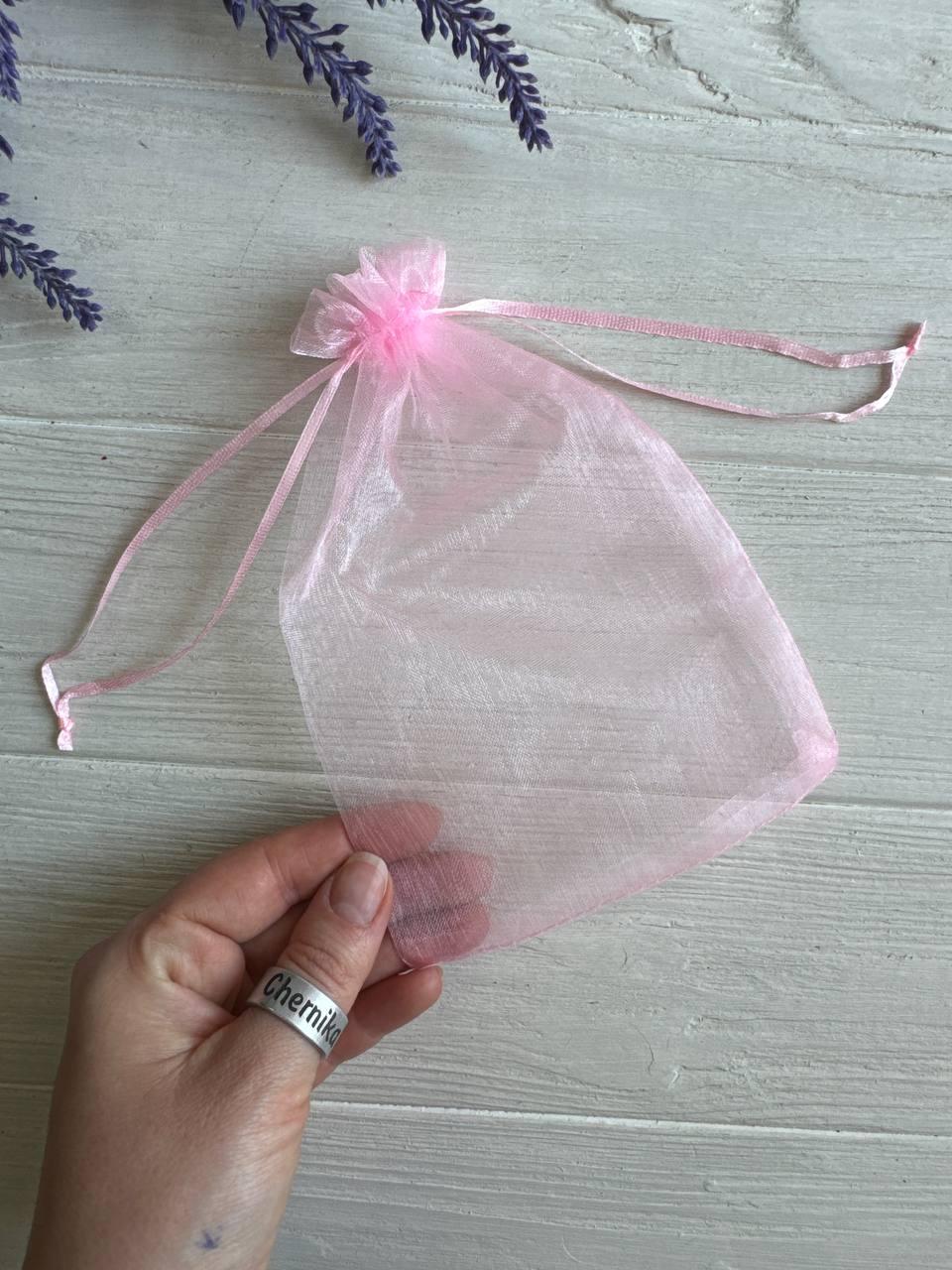 Мішечки з органзи 13*18 см, рожеві 100 шт