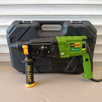 Перфоратор Procraft BH1400 (790 Вт, 3.0 Дж, SDS PLUS) у кейсі. Перфоратор Прокрафт BH-1400
