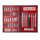 Набір скальпелів, 56 од., в пластиковому футлярі INTERTOOL HT-0530, фото 2