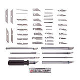 Набір скальпелів, 56 од., в пластиковому футлярі INTERTOOL HT-0530, фото 3