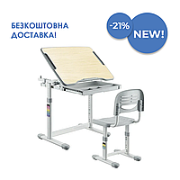 Парта і стілець-трансформери FunDesk Sollo Grey