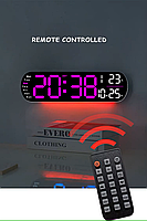 Годинник Deepfox DS-5502 LED цифровий електронний настінний Будильник Дата Температура 35х10см, фото 3