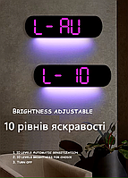 Годинник Deepfox DS-5502 LED цифровий електронний настінний Будильник Дата Температура 35х10см, фото 10