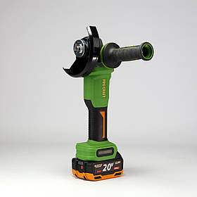 Безщіткова болгарка Procraft PWA220 (125 мм, 20В, 1 АКБ 4Аг та ЗУ) з регулюванням та стабілізацією оборотів у кейсі. КШМ Прокрафт