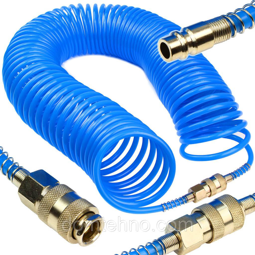 Спіральний пневматичний шланг 10м 6x8мм 8 бар M80464, фото 1