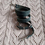 Ремінь для сумки з натуральної шкіри 120*2. Колір "Смарагдовий"., фото 3