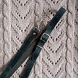 Ремінь для сумки з натуральної шкіри 120*2. Колір "Смарагдовий"., фото 2