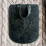 Клапан для рюкзака "Листя". Колір "Смарагдовий"., фото 2