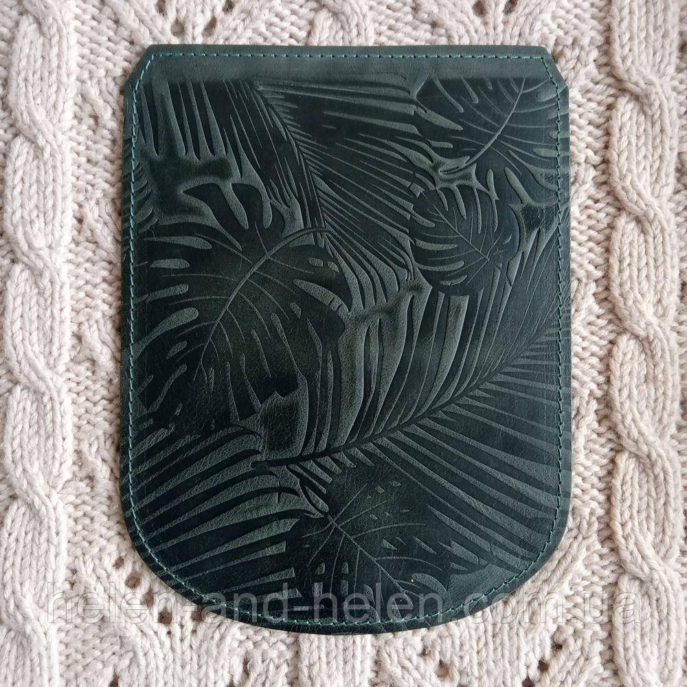 Клапан для рюкзака "Листя". Колір "Смарагдовий"., фото 1