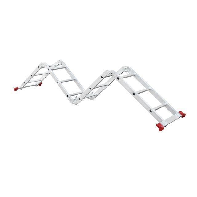 Драбина з алюмінію, багатофункціональна, трансформер, 4*3, 3,50м INTERTOOL LT-0030, фото 1