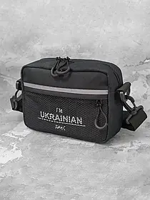 Сумка через плече I'M UKRAINIAN для чоловіків та жінок Чорний