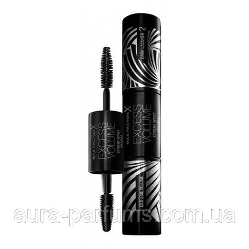 Туш для вій ультра-об'ємна з двома щіточками Max Factor Excess Volume 01 Black