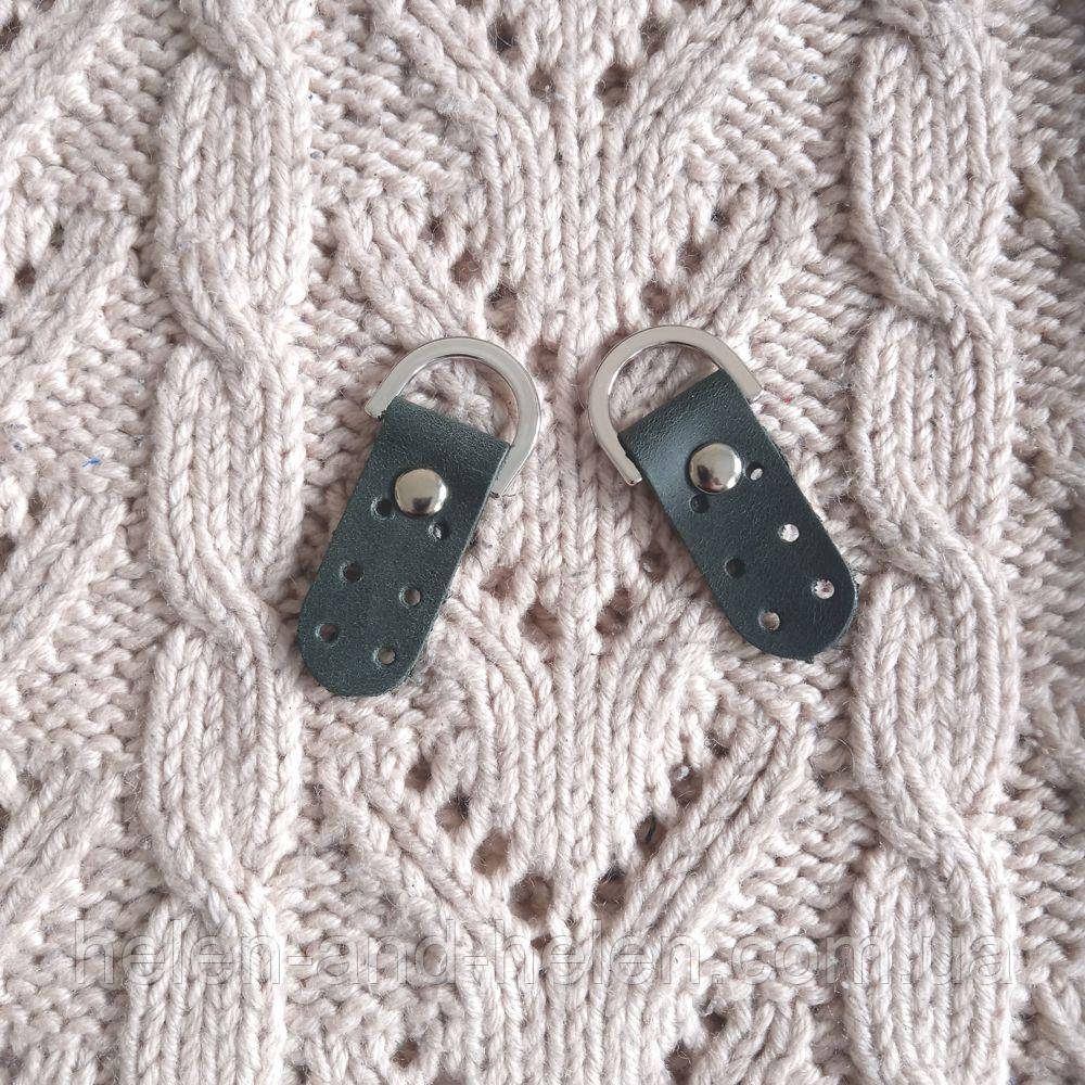 Набір мініпришивних елементів із півкільцями. Цвет "Зелений", фото 1