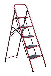 Драбина Металева Господар "Родина" 5 сходинок з гумовим покриттям h 1240 мм max 150 кг 79-1035