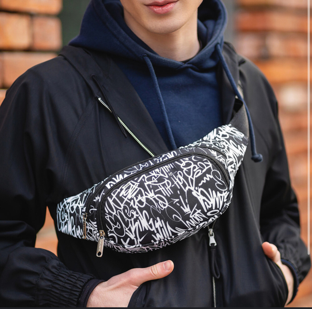 Чоловіча бананка через плече міська класика, фото 1