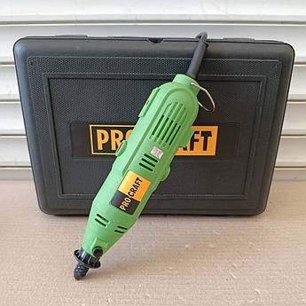 Гравірувальна машина Procraft PG400 (130 Вт) з насадками в кейсі + патрон. Гравер Прокрафт PG-400