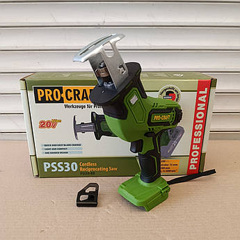 Акумуляторна шабельна пилка Procraft PSS30 (15 мм хід, 200 мм глибина різу, без АКБ та ЗУ) Електроножівка Прокрафт