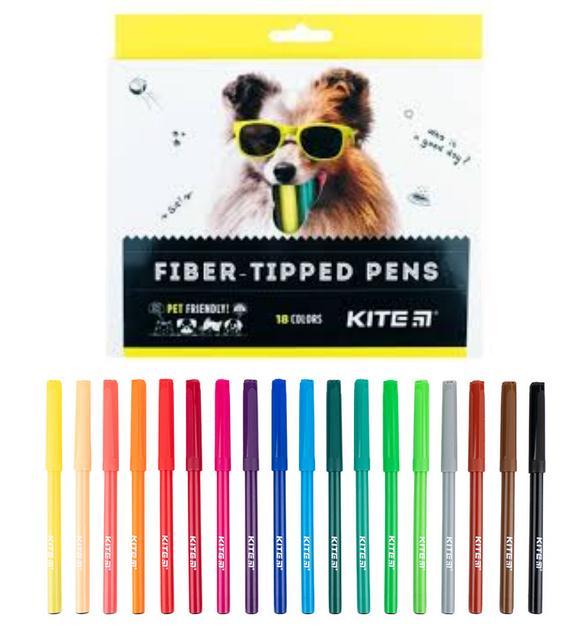 Фломастери  18 кольорів "Dogs" KITE