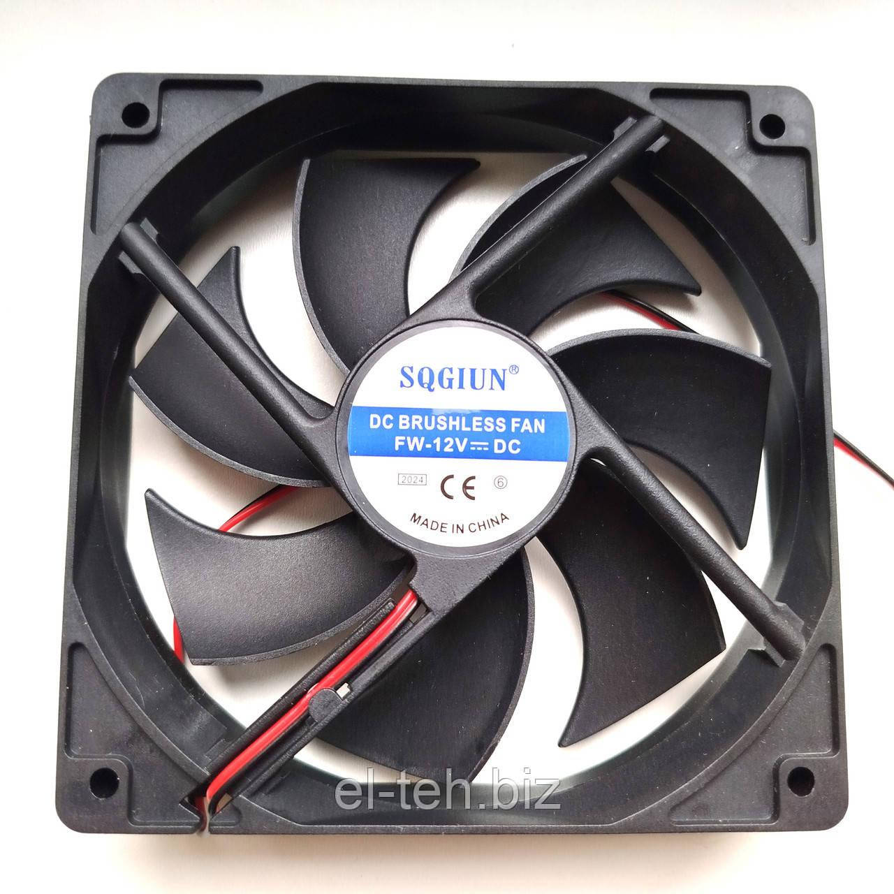 Осьовий вентилятор 120x120x25, DC 24V, 0.25A, фото 1